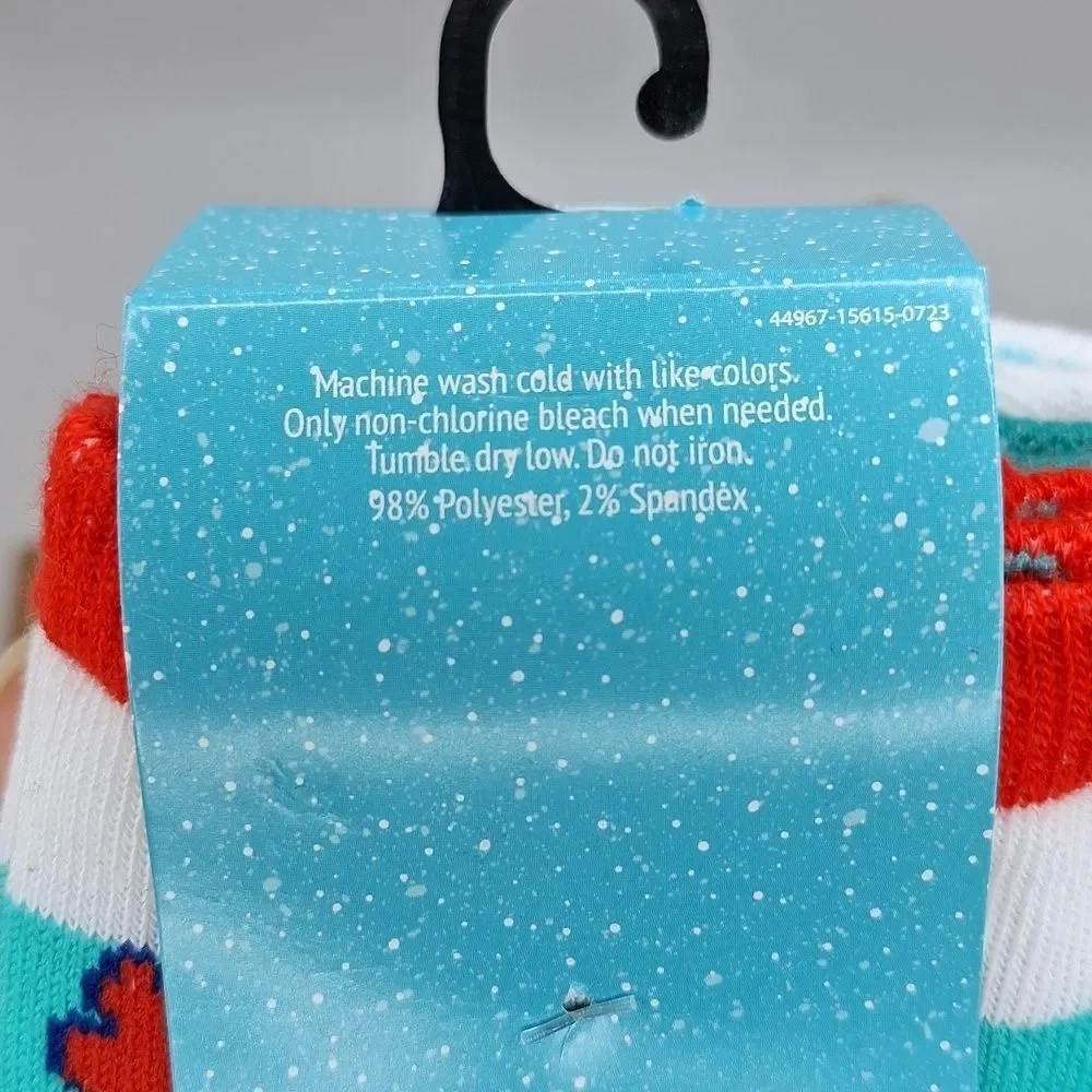 Disney STITCH happy holidays Christmas crew socks 3 pair nwt